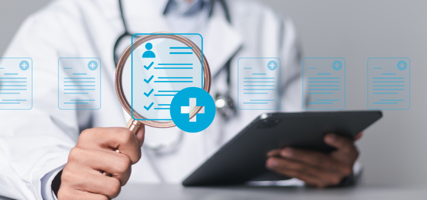 medicine doctor use tablet review patient medical records